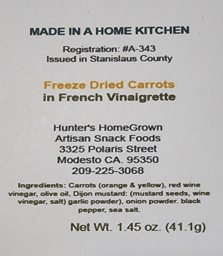 F/D Carrots with French Vinaigrette Dressing  1.45 oz.