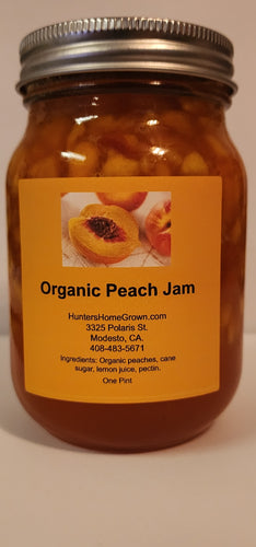 Organic Peach Jam  (pint)