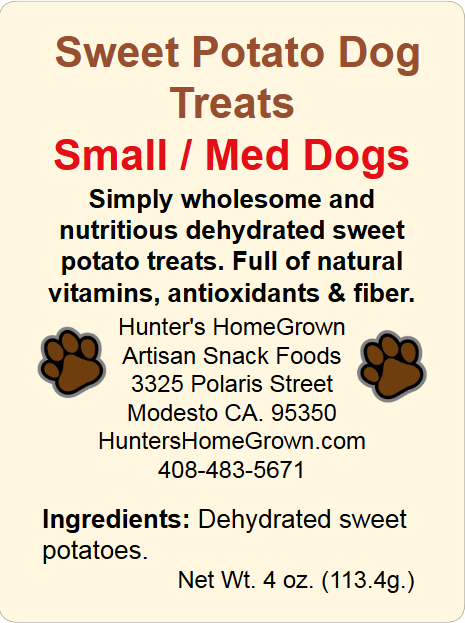 Jersey Sweet Potato Dog Treats 4 oz.
