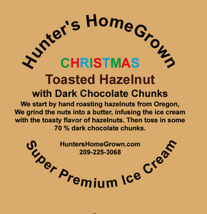 Roasted Hazelnut Ice Cream with Dark Chocolate Chunks