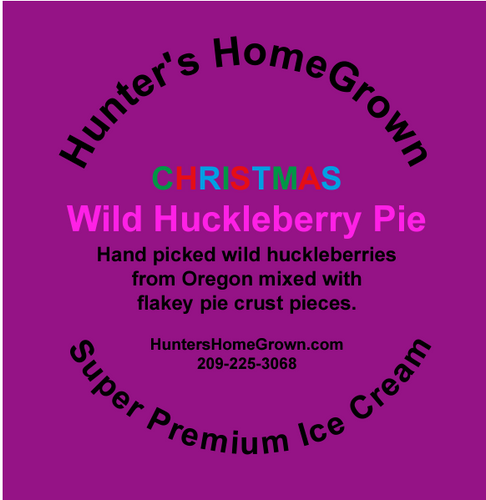 Wild Huckleberry Pie Ice Cream à la mode