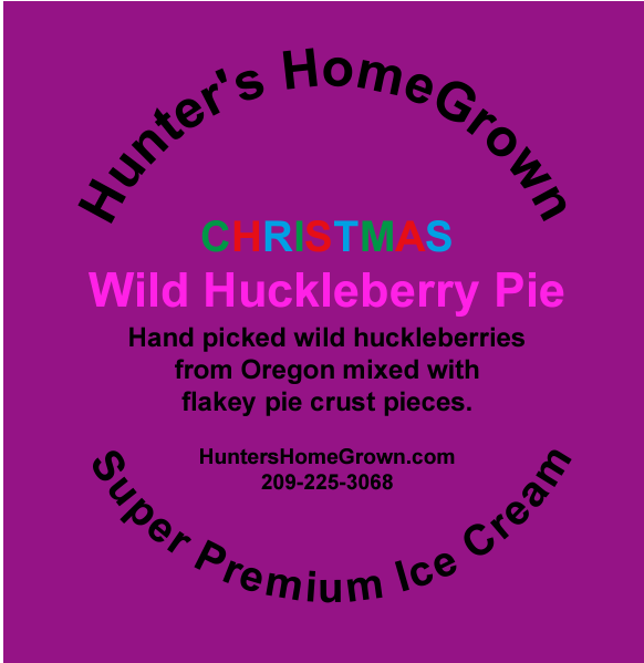 Wild Huckleberry Pie Ice Cream à la mode