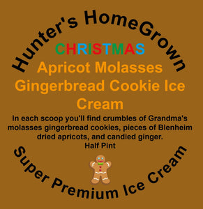 Apricot Molasses Gingerbread Cookie Ice Cream
