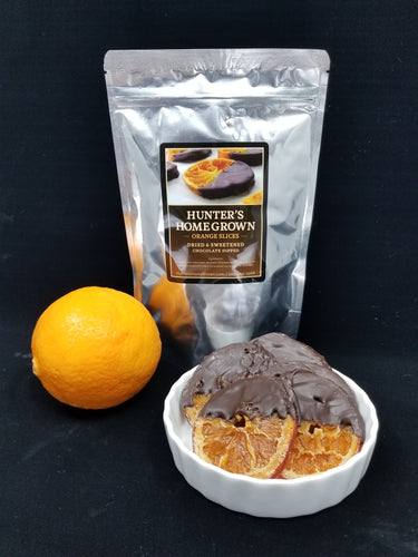 Sweetened Orange Slices Dipped in Dark Chocolate
