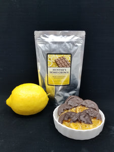 Sweetened Lemon Slices Dipped in Dark Chocolate