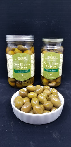 Sevillano Olives with Roasted Garlic, Jalapenos & Herbs
